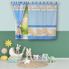 BABYLUX Kinderzimmer VORHÄNGE mit Schlaufen Kinder Baby Gardinen 2 x 160x120cm