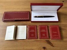 DIABOLO DE CARTIERKugelschreiber - vollständiges Set - Schwarz/Gold/Saphir