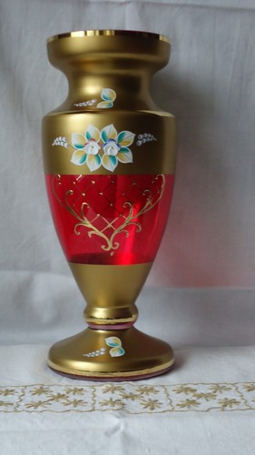 Bohemia glas vase neu - , neu!!!