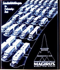 Altes Reklame Blechschild Oldtimer Magirus Hilfszug Bayern    33x40cm