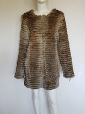 IBANA femininer warmer sehr edle kuscheliger Echtfell Mantel Strickmantel