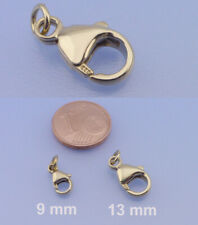 Echt 8 Kt. 333 GOLD Karabiner verschluss  9-11 / 13-16 mm Länge mit öse GELBGOLD