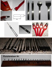Locheisen Rund Oval Profi Reihenlocheisen Punziereisen Leder Kantenschneider NEU