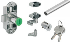 Drehstangenschloss DM 15 mm  Ø 6 Stangen Verschluss Zubehör Set Möbelschloss