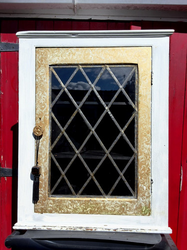Vintage rustikale eckvitrine - vintage,
