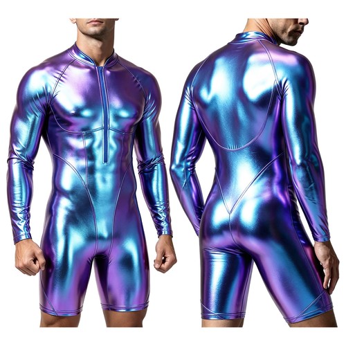 Herren metallic body bodysuit - metallic,