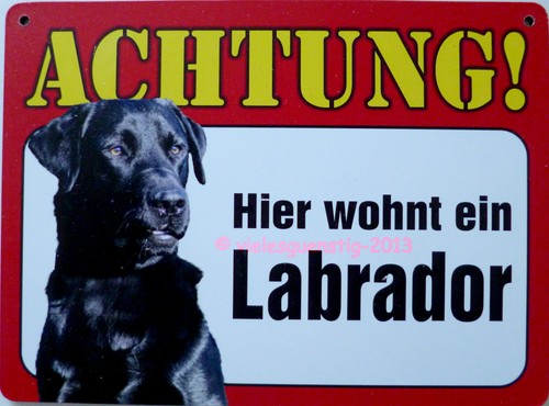 Schild 14x19cm hier wohnt - schild,