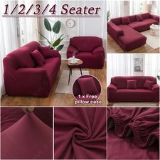 Sofabezug stretch elastische Sofahusse Abdeckung Für 1-4 Sitzer & L Form Ecksofa