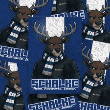 100x Schalke Aufkleber/