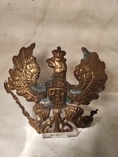 (118) Alte Dekoration Zierrat Adler Preußen aus Messingblech Unscharf Geprägt