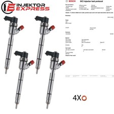 4x 0445110320 Einspritzdüse Injektor Hyundai Accent 1.6 CRDi 33800-2A900