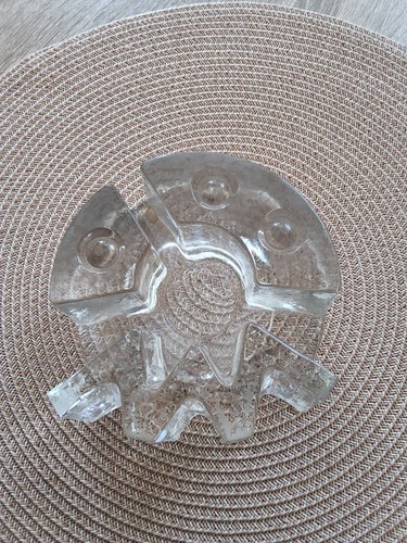 Stövchen aus eisglas - eisglas, 70er