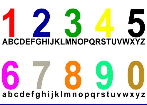 Klebebuchstabe zahl wunschtext - klebebuchstabe,