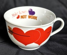 Riesen Kaffeetasse Seltmann Weiden Make Love- Not Work