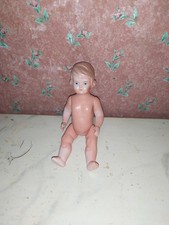 Alte Celluloid Schildkröt Puppe INGE 13 1/2 14 Puppenhaus-Puppenstube Bastler 