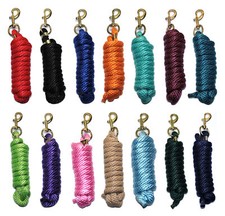 Premium Soft Führstrick Polyester mit Karbiner 250cm Anbinde Strick f. Pferde