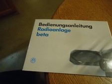 VW Radio Bedienungsanleitung Radioanleitung Radioanlage Beta 1994
