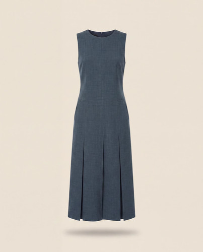 Akris langes kleid petrolblau - akris,
