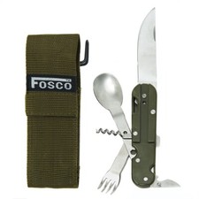 Campingbesteck Camping Outdoor Essbesteck faltbar Survival Klappbesteck Militär