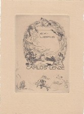 Exlibris Bookplate Radierung