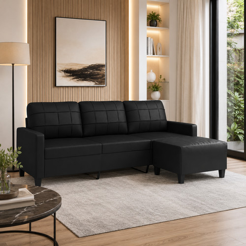Sitzer sofa kunstleder couch - 3-sitzer,