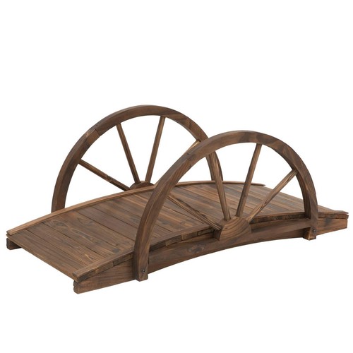 Holz garten brücke rasendekor - garten,