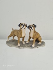 Großer hellbrauner Boxer Hund Ornament Deko Figur von Leonardo Collection 10" breit