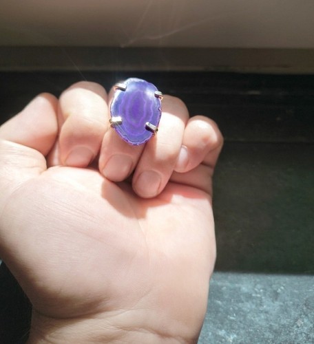 Echter violett achat scheibe - violett,