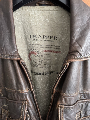 Trapper herren lederjacke - trapper,