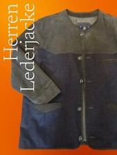 Herren Trachten Lederjacke "Alm See Trachten" Gr. 56 braun/grün 