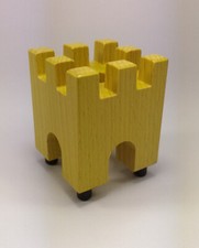 Xyloba Kugelbahn Startklotz Burgzinne, gelb