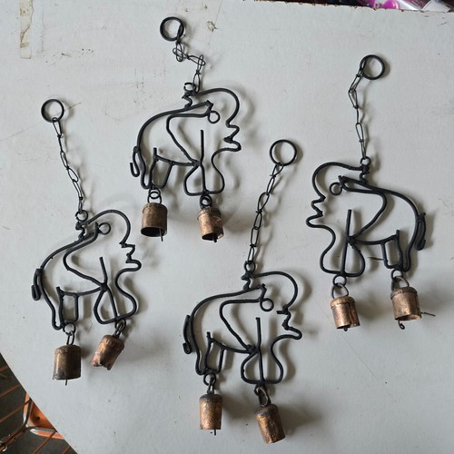 Vintage windspiel elefant - 4x,