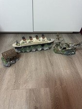 Aquarium Deko Titanic Wrack Schatzkiste und Kleines Segelboot Aquarium Deko