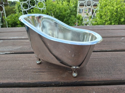 Miniatur badewanne silber - miniatur,