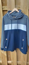 Damen Sweatshirt Gina, Gr. 50/ 52, XXL, blau/weiß,  guter Zustand, Baumwolle