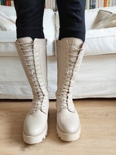 Marc O'Polo Schnürstiefel beige Gr. 39 gefüttert am Schaft