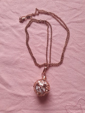 Engelsrufer Kette, Original, mit Kugelanhänger,Rosegold,Satinband NEUWERTIG