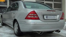 Fox Duplex Sportauspuff Mercedes C Klasse W203 S203 ab Bj 00 je 1x115x85 schräg