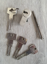 Türschloß,Schließzylinder,Sicherheitsschloss Abus Zylinderschloss + 4 Schlüssel