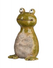 Gartenstecker Zaunhocker Frosch Keramik Deko Skulptur Figur Froschkönig Objekt