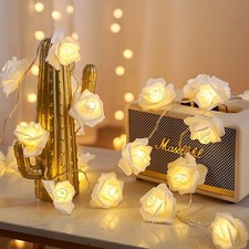 JZK 2m 6,6ft 20 LED Rose Blume