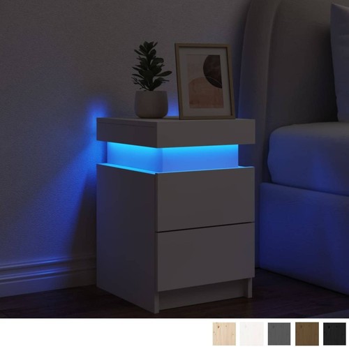 2er set nachttisch mit led - nachttisch,
