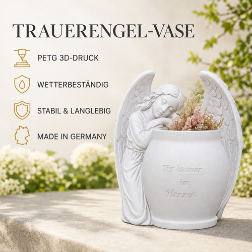 Grabvase mit engel - engel, –
