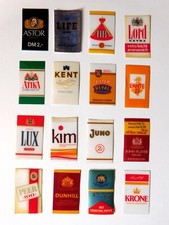 Zigarretten Reklame, Einsteckkarten Zigarettenautomat Schilder Konvolut, Sammeln