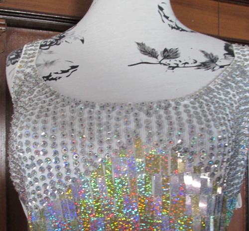Damen pailetten top - damen, pailetten-