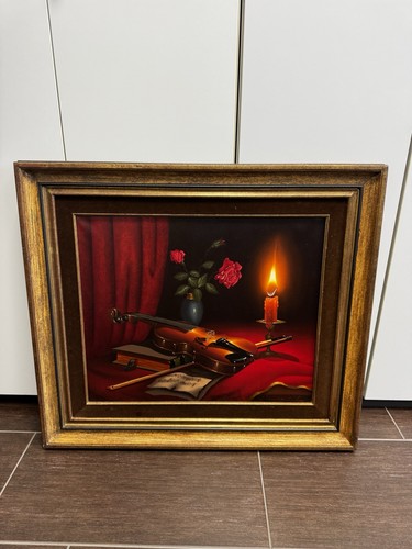 ölgemälde stillleben geige - Ölgemälde,