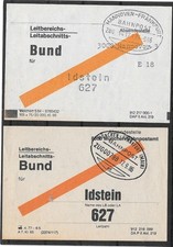 Bahnpoststempel auf Briefbundvorbindezettel
