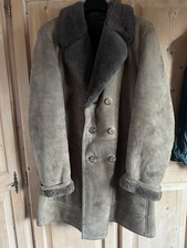 Ledermantel Vintage Retro Gefüttert Lammfell Unisex Etwa 48 Oder 54? Siehe Text