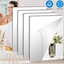 4x Spiegelfliesen Selbstklebend Spiegel Acrylspiegel 30x20cm Wand Fliesenspiegel