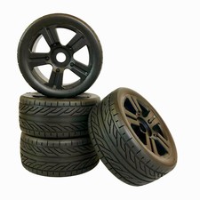 Buggy Reifen Felgenset Street mit 5-Sternfelge schwarz 1:8 4 Stück partCore